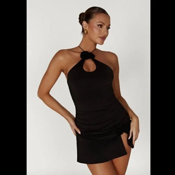 honey pink sequin mini dress Runaway The Label STELLAR Sequin Mini Semi Party Dress